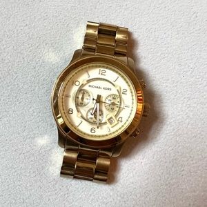 Michael Kors Chronograph Quartz Champagne Dial Watch MK 8077